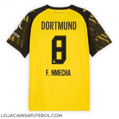 Camisa de Futebol Borussia Dortmund Felix Nmecha #8 Equipamento Principal 2025-26 Manga Curta Camisa de Futebol Borussia Dortmund Felix Nmecha #8 Equipamento Principal 2025-26 Manga Curta